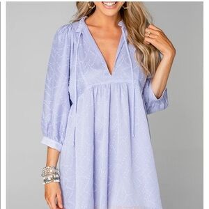 Buddy Love Lavender V-Neck Dress